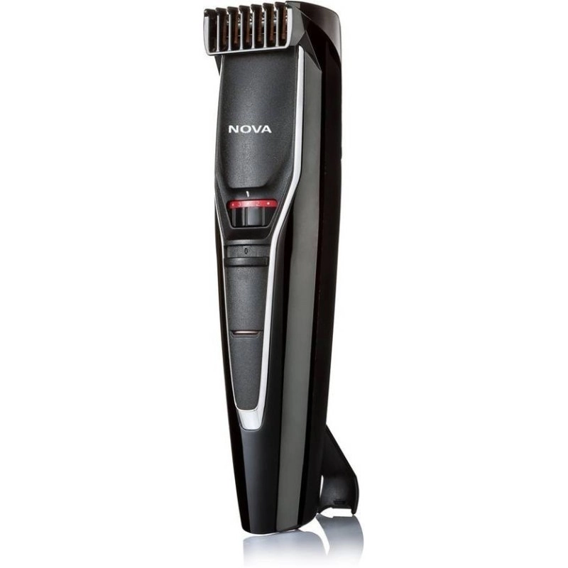 Nova NHT 1091 20 Length Settings Cordless Rechargeable: 30 Minutes Runtime Beard Trimmer for Men (Black)